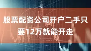股票配资公司开户二手只要12万就能开走